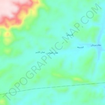 Mapa topográfico عمان الصغير, altitud, relieve