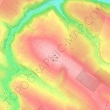 Mapa topográfico Чахор, altitud, relieve