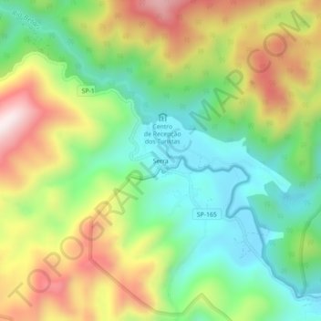 Mapa topográfico Serra, altitud, relieve