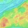 Mapa topográfico Bull Frog Lake Dam, altitud, relieve