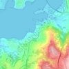 Mapa topográfico Barallobre, altitud, relieve
