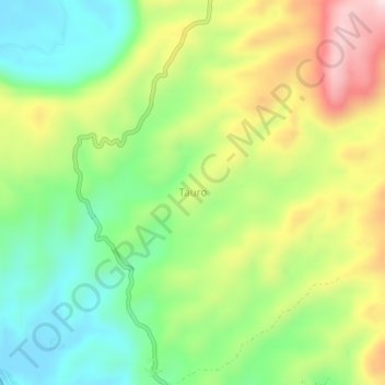 Mapa topográfico Tauro, altitud, relieve