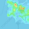 Mapa topográfico Tanjung Pinang Barat, altitud, relieve
