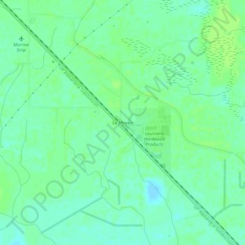 Mapa topográfico Le Moyen, altitud, relieve