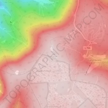 Mapa topográfico Hohloh, altitud, relieve