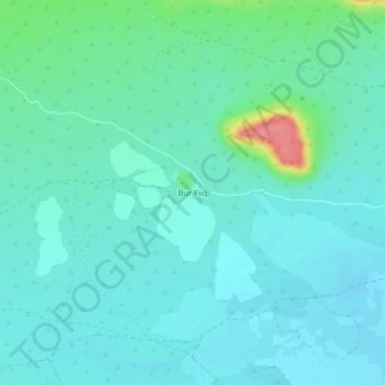 Mapa topográfico Bur Fiiq, altitud, relieve