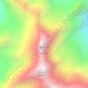 Mapa topográfico 笔架山北峰, altitud, relieve