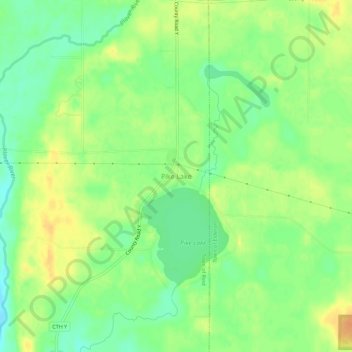 Mapa topográfico Pike Lake, altitud, relieve