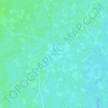 Mapa topográfico Gal-Libaax, altitud, relieve