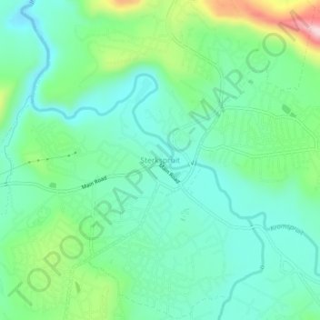 Mapa topográfico Sterkspruit, altitud, relieve