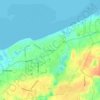 Mapa topográfico East Brewster, altitud, relieve