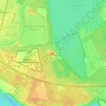 Mapa topográfico Bistumshöhe, altitud, relieve
