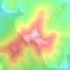 Mapa topográfico Cerro Santotis, altitud, relieve