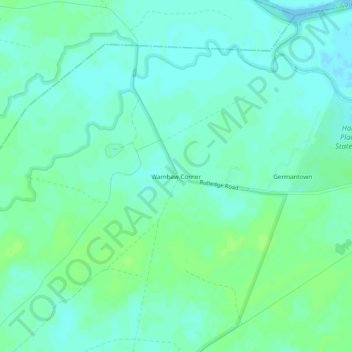 Mapa topográfico Wambaw Corner, altitud, relieve