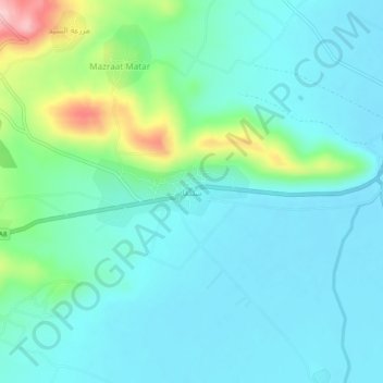Mapa topográfico Shlifa, altitud, relieve