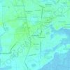 Mapa topográfico Westchester, altitud, relieve