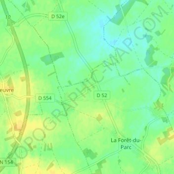 Mapa topográfico La Brosse, altitud, relieve
