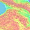 Mapa topográfico Shirak, altitud, relieve