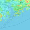 Mapa topográfico Lantau Island, altitud, relieve
