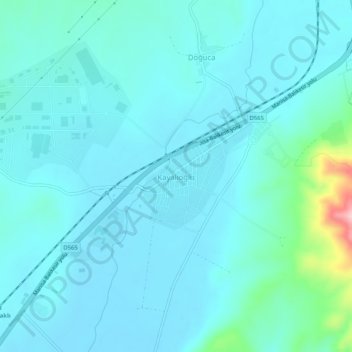 Mapa topográfico Kayalıoğlu, altitud, relieve