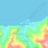 Mapa topográfico Puerto Colombia, altitud, relieve