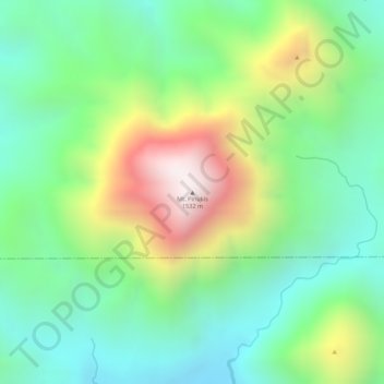 Mapa topográfico Mt. Pinukis, altitud, relieve
