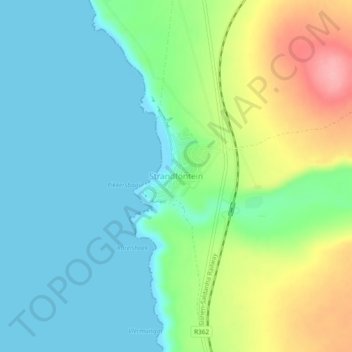 Mapa topográfico Strandfontein, altitud, relieve