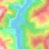 Mapa topográfico Fervenza de Augacaída, altitud, relieve