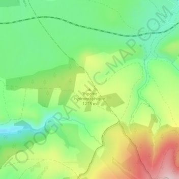 Mapa topográfico Tripoint hydrographique, altitud, relieve