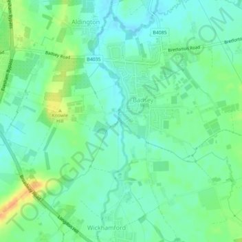 Mapa topográfico Silk Mill, altitud, relieve