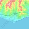 Mapa topográfico Torrox, altitud, relieve