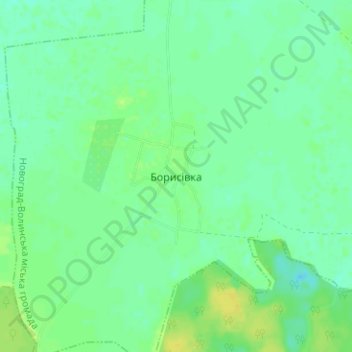 Mapa topográfico Борисовка, altitud, relieve