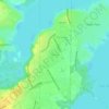 Mapa topográfico The Cove, altitud, relieve