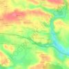 Mapa topográfico Kernével, altitud, relieve