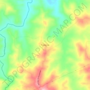 Mapa topográfico Pantanoso, altitud, relieve