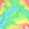 Mapa topográfico Planaz, altitud, relieve