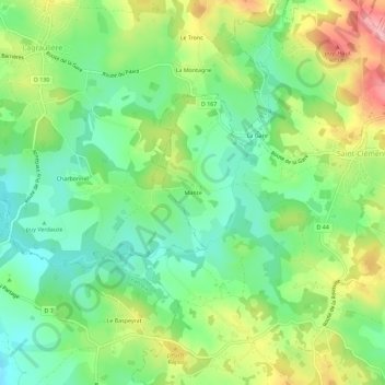Mapa topográfico Mante, altitud, relieve