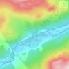 Mapa topográfico Dundreggan, altitud, relieve