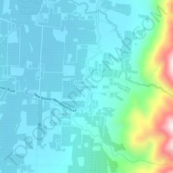 Mapa topográfico Coronobe, altitud, relieve