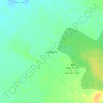 Mapa topográfico La Guajira, altitud, relieve