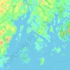 Mapa topográfico Little Deer Isle, altitud, relieve