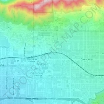 Mapa topográfico La Fetra, altitud, relieve