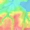 Mapa topográfico La Lande Blanche, altitud, relieve