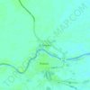 Mapa topográfico El Amparo, altitud, relieve