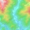 Mapa topográfico la Cortinada, altitud, relieve