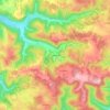 Mapa topográfico Péchalart, altitud, relieve