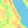 Mapa topográfico Red Sea Governorate, altitud, relieve