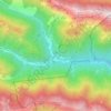 Mapa topográfico Uccea / Učja, altitud, relieve
