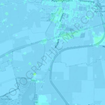 Mapa topográfico Blokstad, altitud, relieve