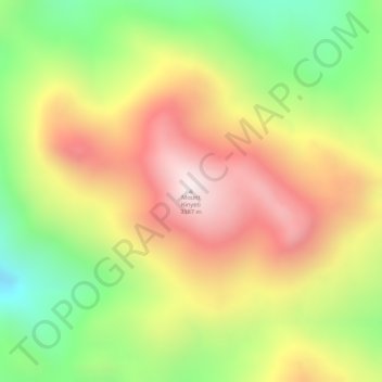 Mapa topográfico Mount Kinyeti, altitud, relieve